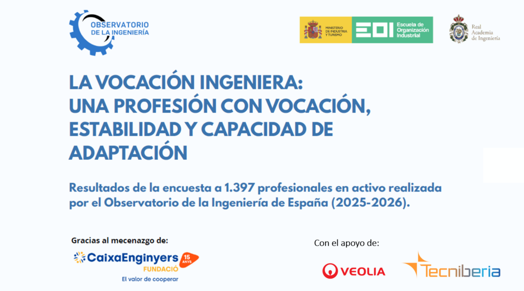 Tecniberia impulsa un estudio que pone en valor la profesión de la ingeniería: vocación, estabilidad y capacidad de adaptación 1 estudio observatorio